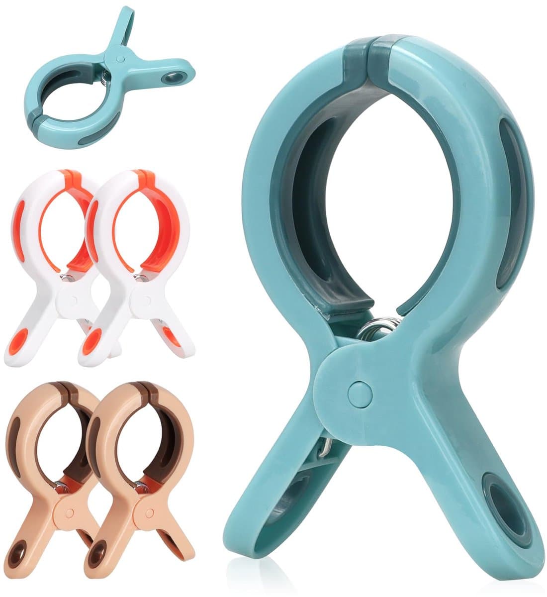 Ibenzoa® Robuuste Klemmen Set – Windbestendig, Jumbo Strandlaken Clips, 6 Stuks voor Diverse Gebruik — afbeelding 1