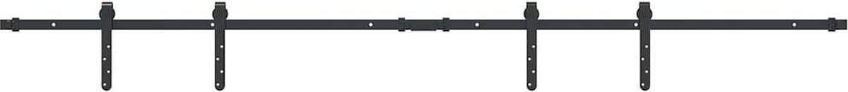 vidaXL - Ophangset - voor - schuifdeur - 200 - cm - koolstofstaal — afbeelding 1