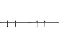 vidaXL - Ophangset - voor - schuifdeur - 200 - cm - koolstofstaal