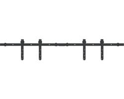 vidaXL - Ophangset - voor - schuifdeur - 122 - cm - koolstofstaal — afbeelding 1