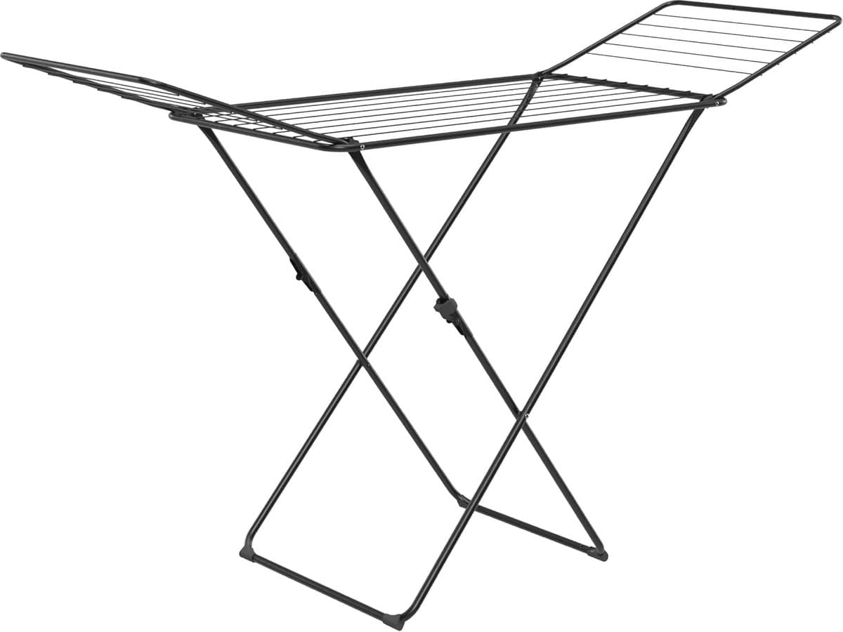Droogrek - Inklapbaar wasrek voor binnen en buiten - Staand droogrek met vleugels - Ruimtebesparend en lichtgewicht - Voor kleine en grote wasjes - Perfect voor appartementen, balkon en studentenkamer - Snel opvouwbaar - Wasdroogrek voor huishoudelij — afbeelding 1