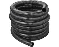 ProPlus Afvalwaterslang - 10 m - Afwatering - Temperatuurbestendig - Flexibel en Uittrekbaar - ø 40 mm - Voor het Geleiden van Afvalwater vanuit caravans/campers, vijvers en zwembaden - Afvoerkanaal - Zwart — afbeelding 1