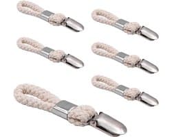 Allecto plus - Handdoekclips voor kleding, strand en keuken - Set van 6 clips