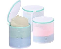 Dailygoods - Dailygoody - Waszak voor beha's - Herbruikbare wasnetten - Lichtgewicht en praktisch - Groen - Voor ondergoed en sokken - 3 stuks