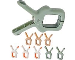 9-delige Herbruikbare Quiltclips – Antislip Wasknijpers voor Dekbed, Wasgoed en Strandhanddoeken