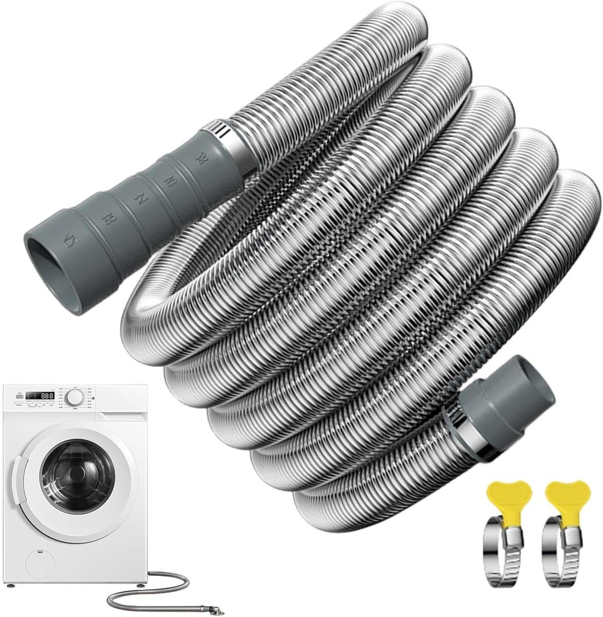 Recreatievoertuig Afvalwaterslang | met een Verstelbare Adapter en een Lekvrije Afvoerbuis | Recreatievoertuig Rioolslang - voor Buiten Wasmachines Septische Tank Camping Tuin Aanhanger Caravan en Mot — afbeelding 1