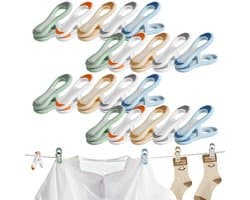 Dailygoods - Set van 20 Kleurrijke Wasknijpers voor Huishoudelijk Gebruik