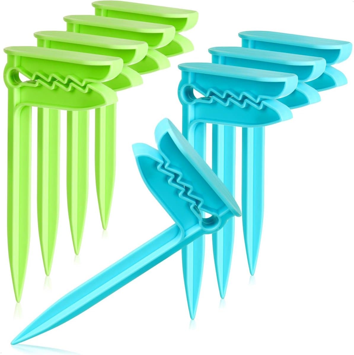Strandhanddoekclips - 8 stuks - Haring met handdoek klem - Strandlaken klem - Knijpers - Handdoekknijpers - Winddicht - ideaal voor strand, reizen, kamperen of picknicken — afbeelding 1