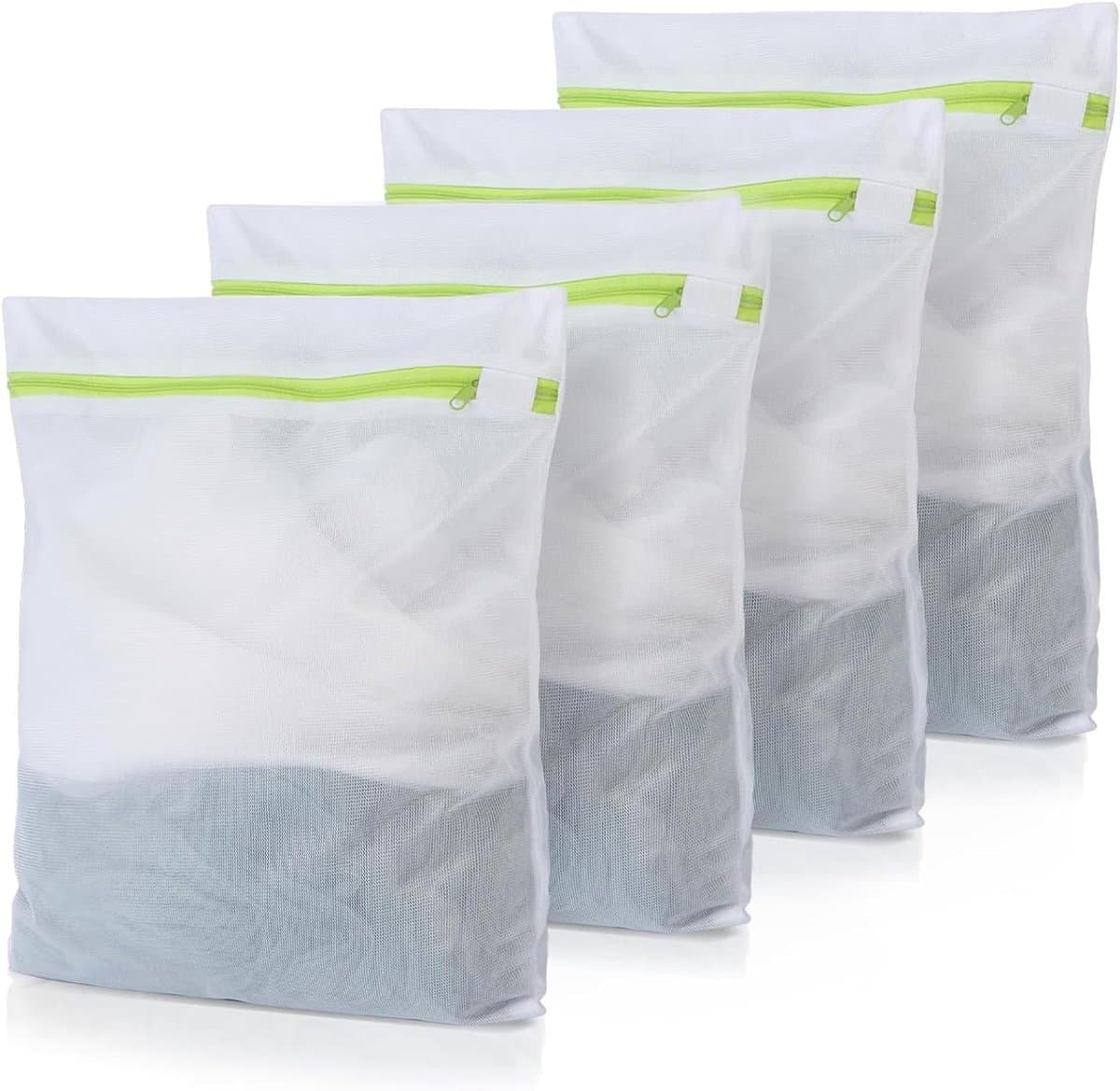 Set van 3 kleine linnen waszakken voor de wasmachine 23 x 30 cm - multifunctionele waszakken voor delicate kleding - wasnet voor reizen en thuisgebruik - grote waszakken voor optimaal onderhoud van textiel. — afbeelding 1