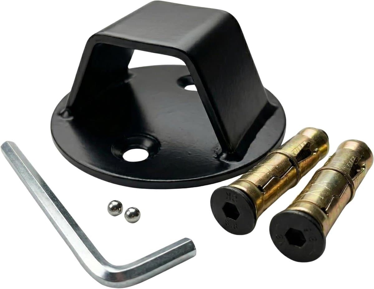 Stalen Grondanker - Motorfiets Anker - Diefstal Beveiliging - Volledig Gelast - Heavy Duty - Zwart — afbeelding 1