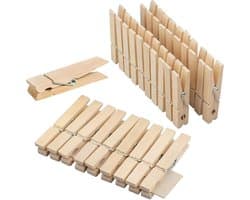 30 Mini Houten Decoratieve Klemmen voor Foto's, Kaarten en Knutselprojecten