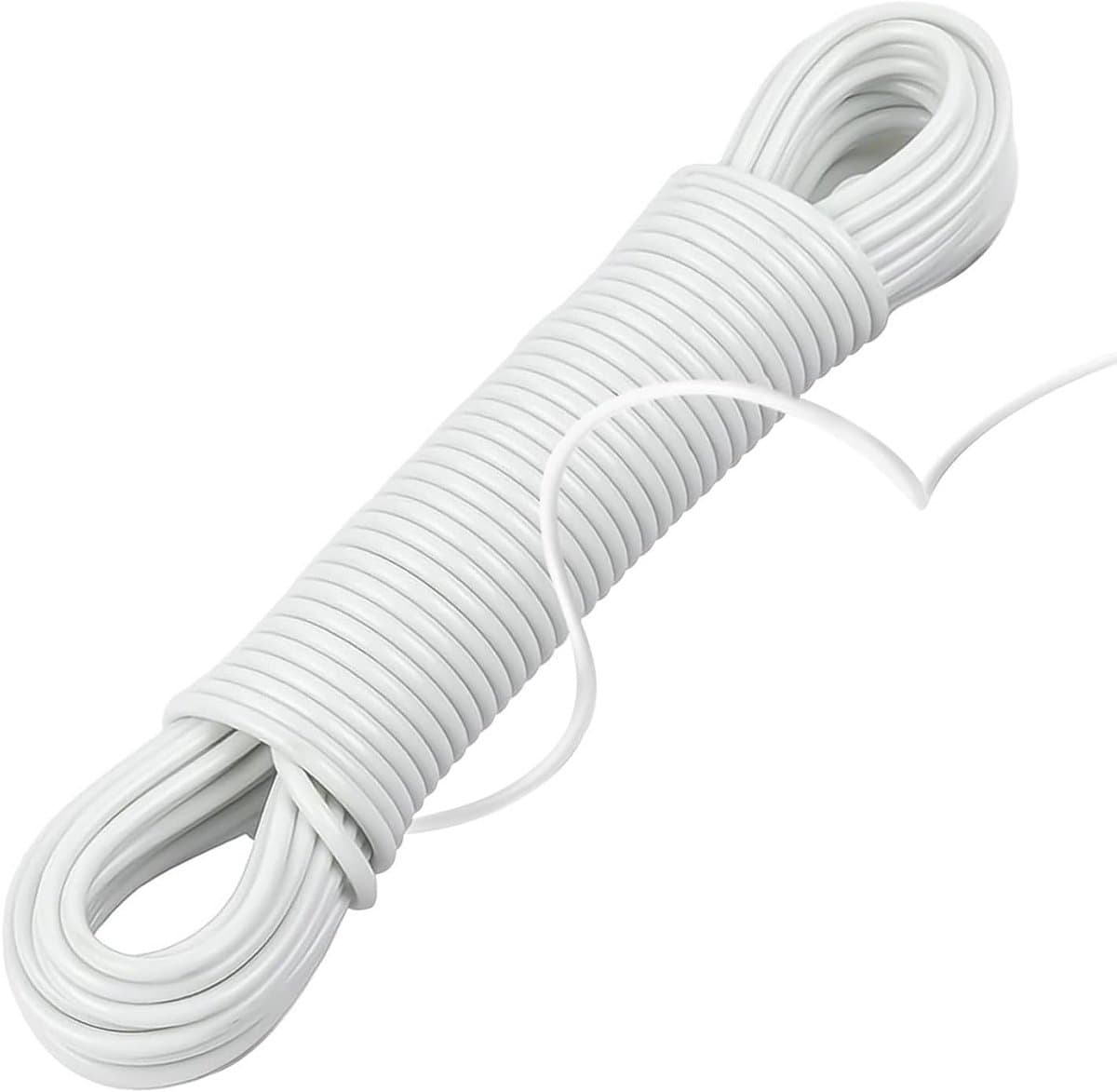 Verlengde Waslijn - 46 m PVC Kledinglijn voor Buiten - Verstelbare en Sterke Waslijn voor Roterende Droogrekken — afbeelding 1