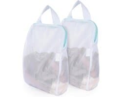 2 Wasnetten met Handvatten, 10 x 12 cm - Waszak voor Wasmachine, Ideaal voor Lingerie, Sokken en Babykleding