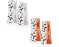 4 stuks accessoires grote clips zon strandlaken wasknijpers strandstoel jacht kinderwagen boot camping kite zeilen surfing gymzaal keuken tuin cadeau verjaardag zachte nachten (oranje)