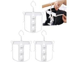 3 stuks Hoodie Droogrek - Winddicht, Draaibaar en Antislip - Huishoudelijke Kleding Droogrek - Draagbaar Winddicht Kledingrek - 15*18cm - Geschikt voor Thuis Balkon Drogen - Wit — afbeelding 1