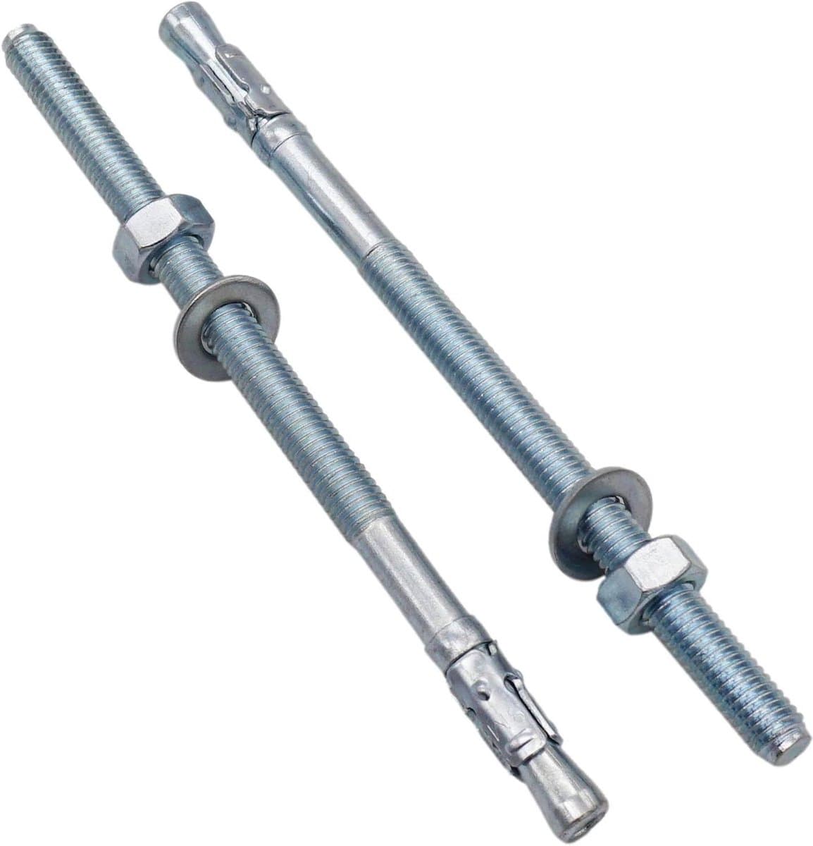 Wig ankers - Metaal pluggen - Bevestigen in beton - Verzinkt staal - M8 x 140mm - Zilverkleurig — afbeelding 1