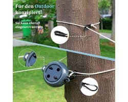 Uittrekbare Waslijn - Nylon - Lichtgewicht en Draagbaar - Winddicht en Antislip - Voor Reizen en Outdoor