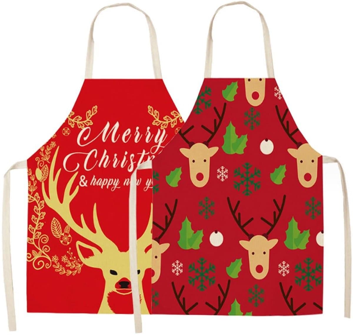 Omgoods - 2 Stuks Waterdichte Katoenen Kerstschorten — afbeelding 1