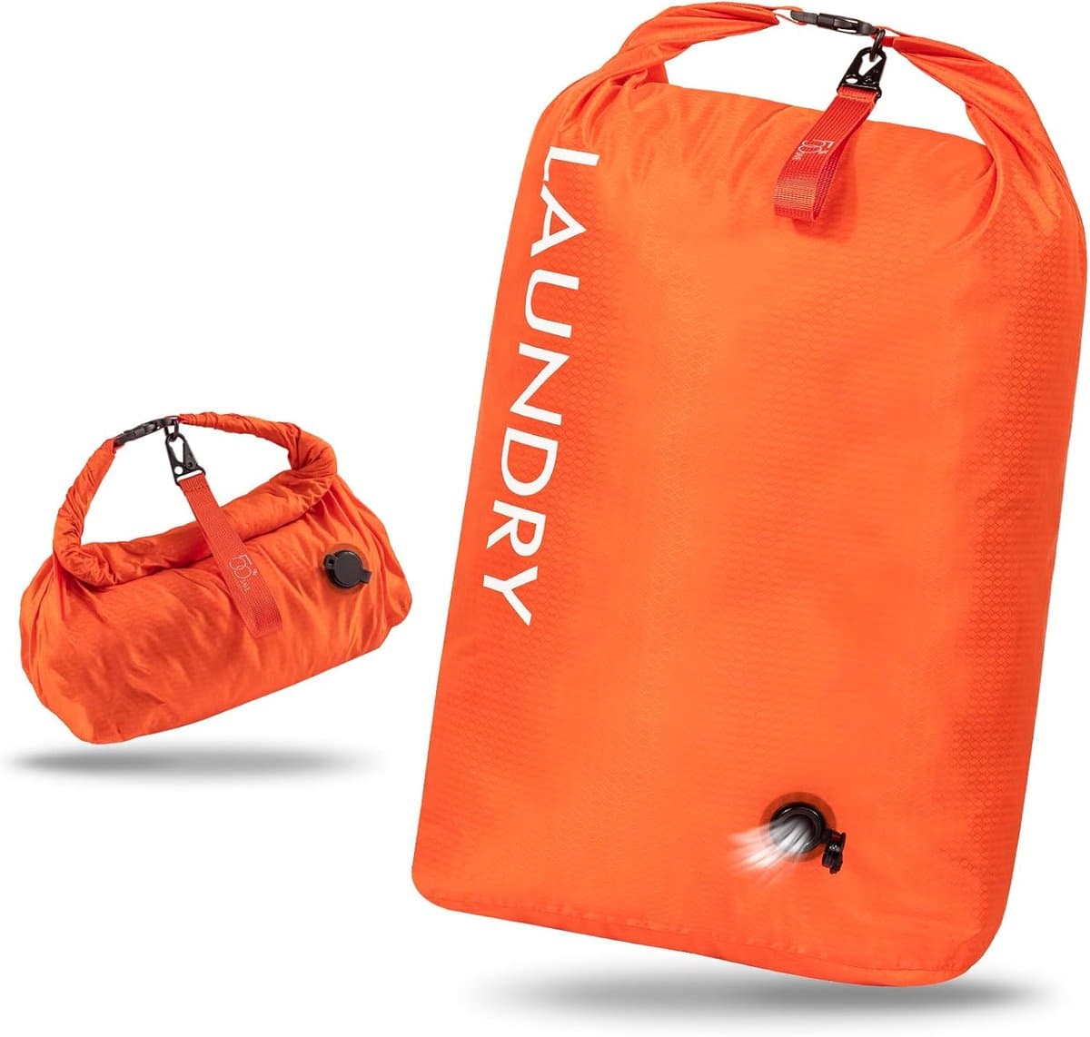 Thijox - Waszak voor op reis, waterdichte opbergzak met kliksluiting, lichte natte zak, droogzak, vuile waszak, compressie-reisorganizer voor zwemmen, — afbeelding 1