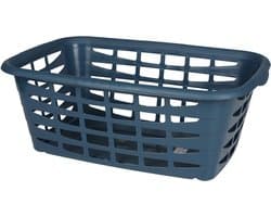 5Five Kunststof wasmand - blauw - 40 liter - 66 x 45 x 24 cm - manden voor wasgoed