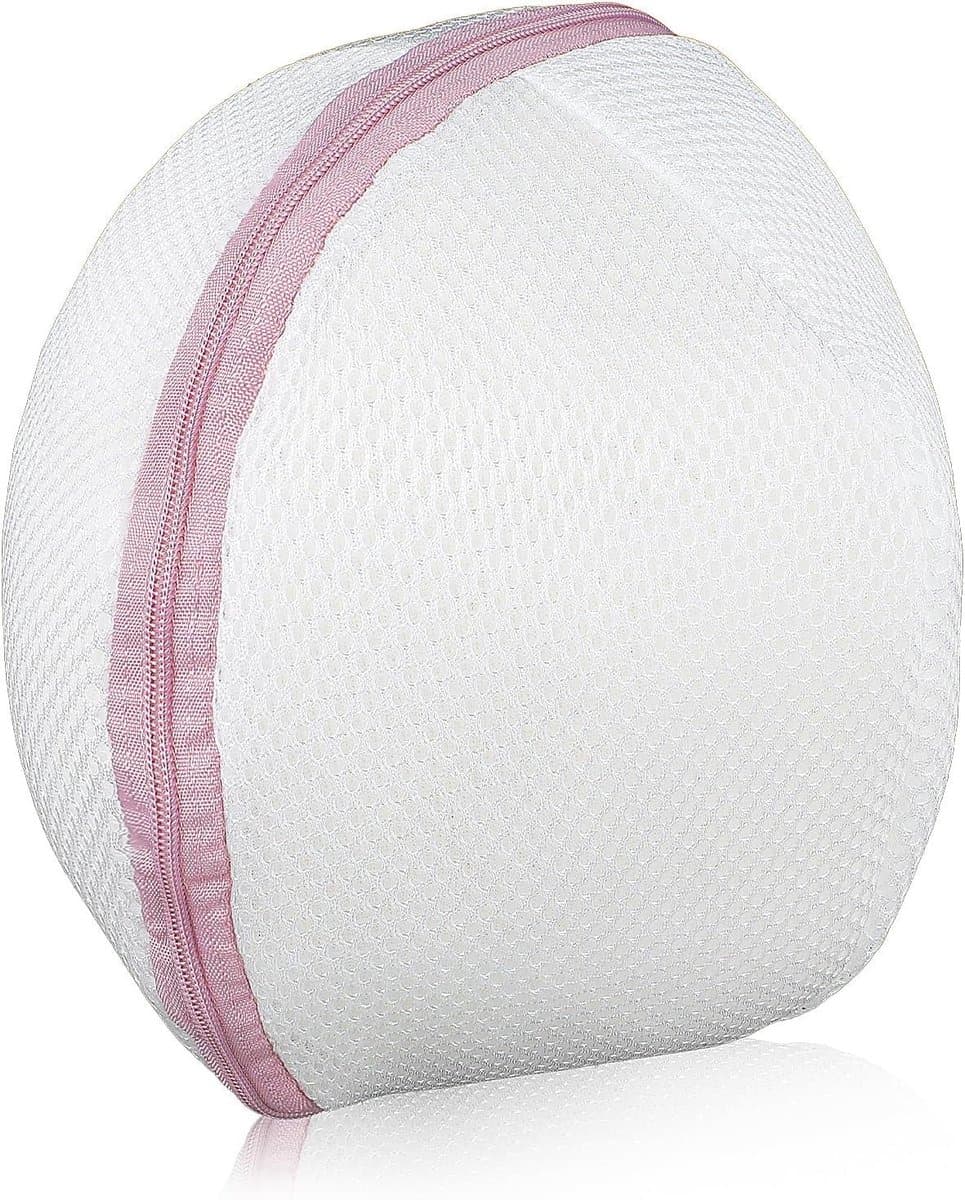 Dames Wassenet Set - BH Bescherming en Sokkenzak - 1 Stuk - Ademend Polyester Mesh - Voor Wasmachine en Droger - Roze — afbeelding 1