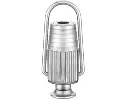 Waslijnspanner Aluminium - Katrol - Waslijnbevestigingsgereedschap - Duurzaam - Voor binnen/buiten - Afmetingen 8x3,5x3 cm - Waslijn