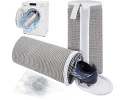 Flintronic 2 stuks waszakken, herbruikbaar, voor wasmachine en wasdroger, ideaal voor gymschoenen, sokken, beha's (donkergrijs)
