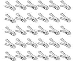 30 stuks- Wasknijpers-wasknijpers metaal -wasknijpers groot-wasknijpers roestvrij staal -Badlaken Knijpers -Strandlaken Knijpers-Handdoek Knijpers-Voor dagelijks wasgoed, strandhanddoek, badhanddoek--Winddicht- Anti Slip-5.5cm