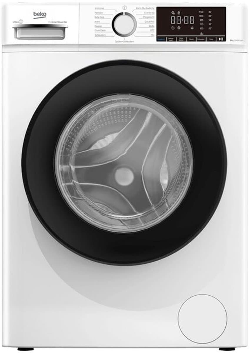 Beko WMOFE841 | Wasmachine | 8 kg | A | SteamCure | Duits display — afbeelding 1