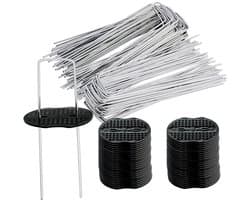 Omgoods - Set van 50 Gegalvaniseerde Grondankers voor de Tuin
