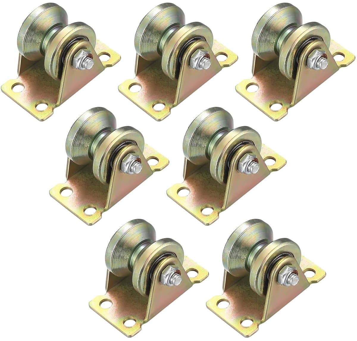 SnelShoppen - 7 Stuks Pulleys voor Touwen, V Groef Rolwiel, Takel Blokken, Hijssystemen, Zware Wielen voor Waslijn, Hoist Systeem, Roller Poorten — afbeelding 1