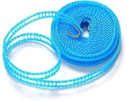 Waslijn - 5m/16.4ft Outdoor Winddicht Draagbaar Luchter Antislip Touw met Elastisch Ontwerp voor Kleding Drogen - Ideaal voor Outdoor Camping en Reizen