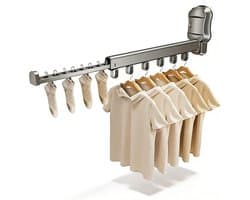 YAGXIG Wanddroogrek met zuignappen - Uitschuifbaar - Geschikt voor balkons, wasruimtes, badkamers en slaapkamers.