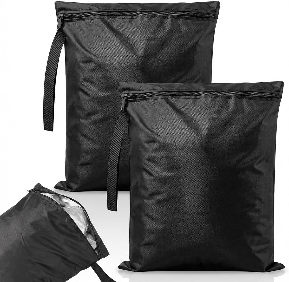 Waterdichte waszak 40 x 50 cm, herbruikbare natte zak met ritssluiting voor zwemkleding, strandhanddoeken en sportoutfits — afbeelding 1