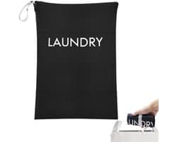 Waterdichte Vouwbare Waszak - 60 x 90 cm - Grote Capaciteit - 120 liter - Voor Thuis, Reizen en Vakantie - Zwart