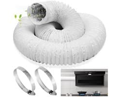 Afvoerslang Ø 150 mm lengte 6 m flexibel pvc aluminium buis airconditioning ventilatieslang flexibele slang aluminium voor mobiele airconditioning wasdroger afzuigkap droger