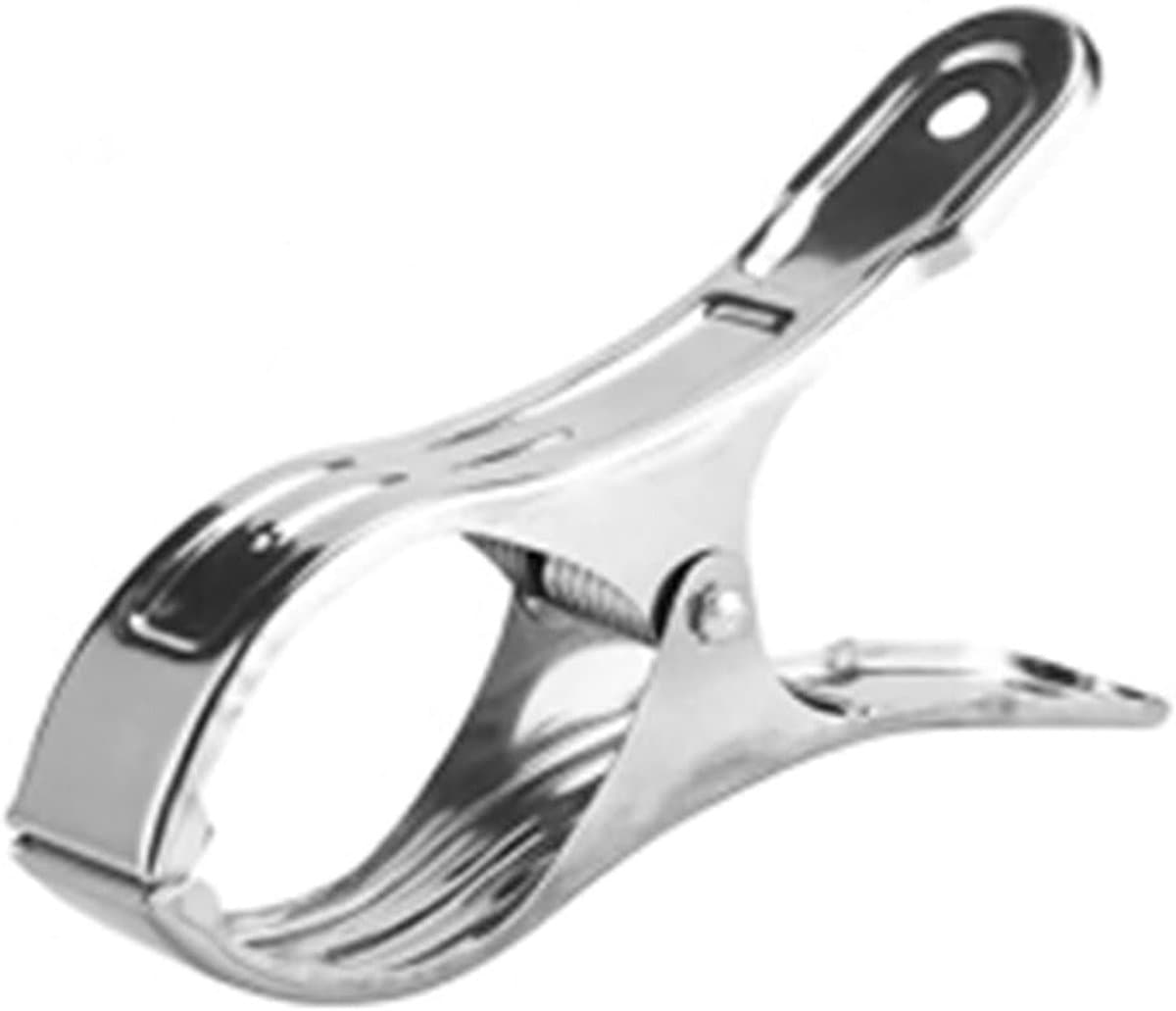 Wasknijpers - Kledingklemmen - Kleding Drogen - Roestvrij Staal - 10 Stuks - Zilver — afbeelding 1
