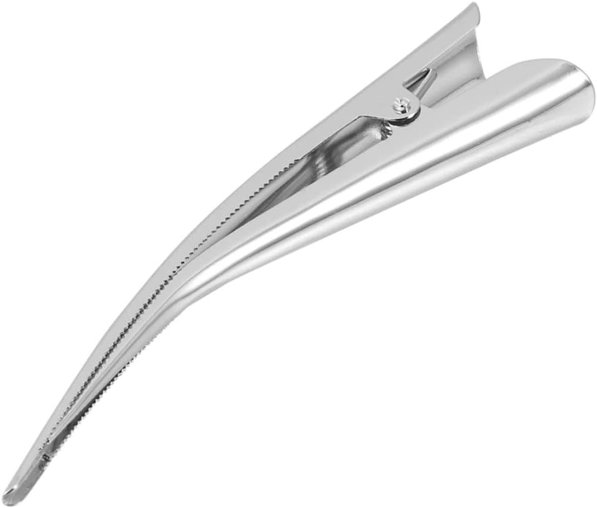 Eendenbek Clips - Krokodillenkrulspelden Haar Kaart - Haar Styling - Met Tanden - 131 cm - Zilver — afbeelding 1
