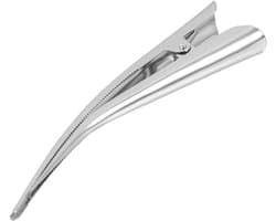Eendenbek Clips - Krokodillenkrulspelden Haar Kaart - Haar Styling - Met Tanden - 131 cm - Zilver