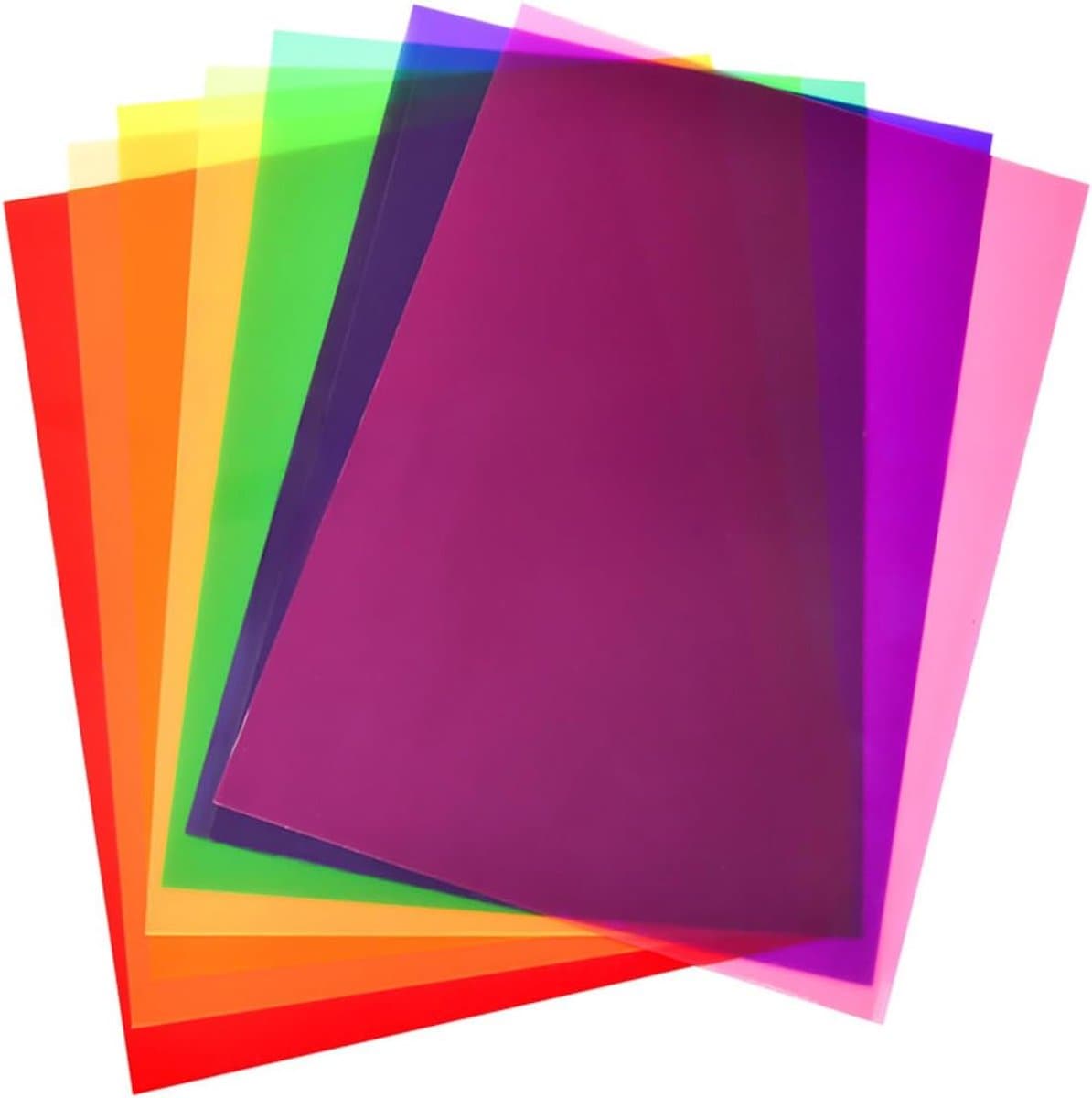10 stuks kleurfolie licht kleurfilter gel kleurfilter transparant raamfolie kleurcorrectie hittebestendige folie voor led-studiolampen — afbeelding 1