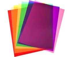 10 stuks kleurfolie licht kleurfilter gel kleurfilter transparant raamfolie kleurcorrectie hittebestendige folie voor led-studiolampen