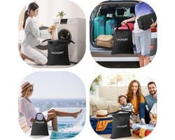 Set van 2 Reiswaszakken, Nylon Waszakken voor Kleding, Rol-Top Nat-Droog Tas voor Zwemkleding, Yoga en Sportkleding, Organizer voor Vuile Kleren
