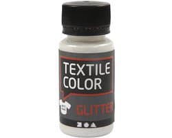Creativ Company Textile Verf glitters Transparant base 50 ml per Fles