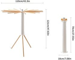 Casa Living Droogrek Kleding - Opvouwbaar Droogrek - Uitbreidbaar Ontwerp - 30 kg Draagvermogen - Binnen & Buiten Gebruik