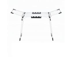 Droogrek 56,5x173x96,5cm Wit Opvouwbaar Ruimtebesparend Groot Droogoppervlak Voor Kleding Stevig Duurzaam Metalen Frame Gemakkelijk Te Gebruiken En Schoon Te Maken Geschikt Voor Binnen En Buiten