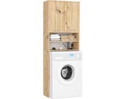 Wasmachine Ombouwkast - Hoge Kast Wasmachine - Ruimte Benutten - Met 2 Deuren - 64 x 180 x 30 cm