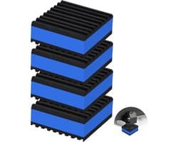 Anti Vibratie Pads - Antislipmatjes - 4 stuks - Rubber Anti Trillingen Isolatie Pads - 5 × 5 × 2,2 cm - Trillingsdempers Airconditioning - Wasmachine dempers - Verhoger - Voor Luchtcompressor, Airconditioner Unit, HVAC, Loopband