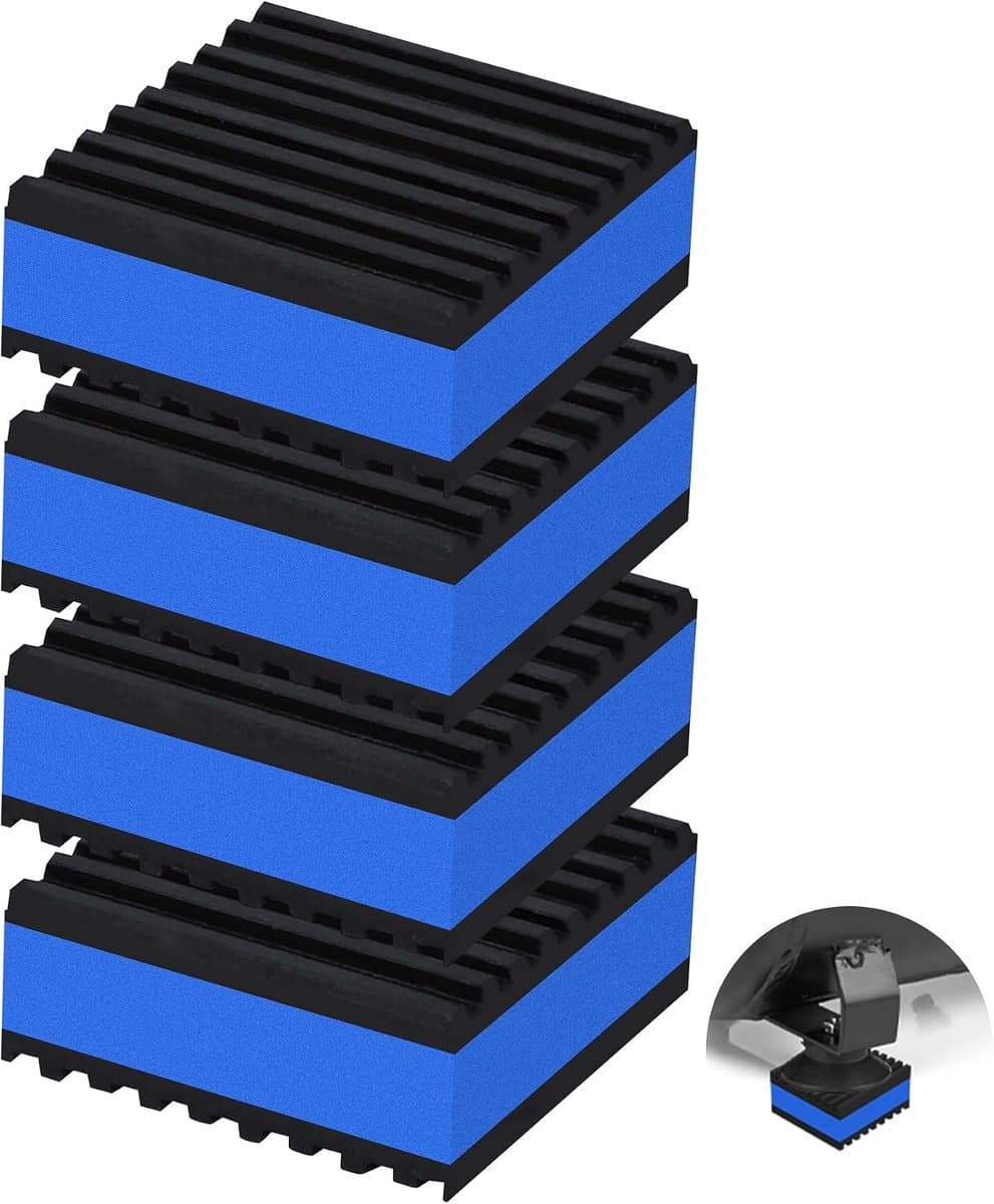 Anti Vibratie Pads - Antislipmatjes - 4 stuks - Rubber Anti Trillingen Isolatie Pads - 5 × 5 × 2,2 cm - Trillingsdempers Airconditioning - Wasmachine dempers - Verhoger - Voor Luchtcompressor, Airconditioner Unit, HVAC, Loopband — afbeelding 1