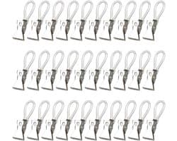 SnelShoppen - 30pcs Towel Clips - Keuken Handdoek Klemmen - Metalen Clips voor Handdoeken, Wasdoeken, Bad Sponsen - Ideaal voor Theedoeken en Pot Houd