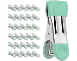 Kledingknijpers Heavy Duty - Metalen Clips - Was Drogen - Rubberen Coating - 30 Stuks - Lichtgroen